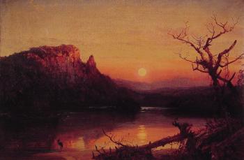 Jasper Francis Cropsey : Sunset Eagle Cliff